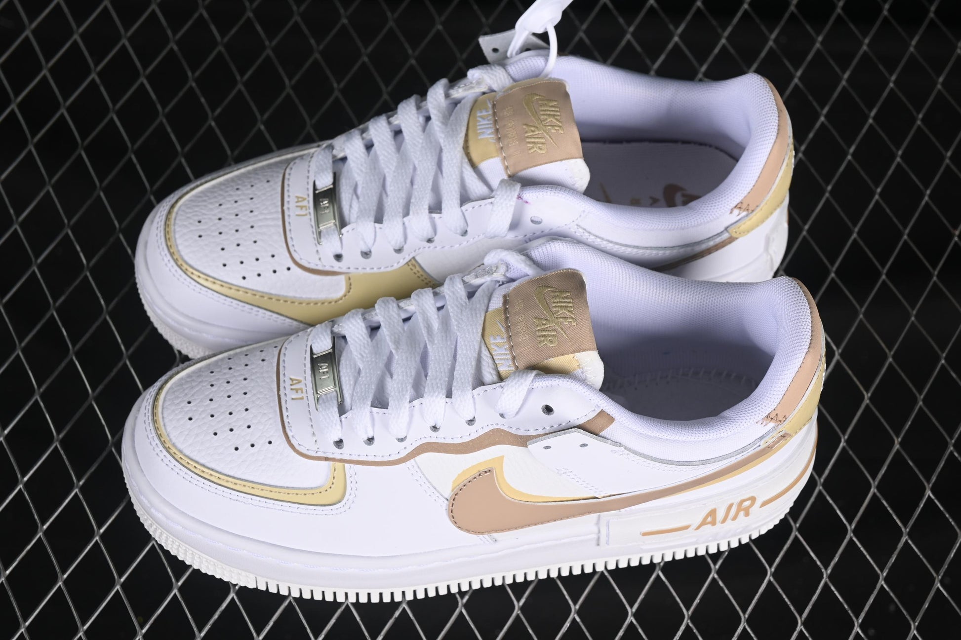 Nike Air Force 1 Shadow Low-Top Sneakers with Lightweight EVA Midsole and Anti-Slip RB Rubber Outsole - DZ1847-111