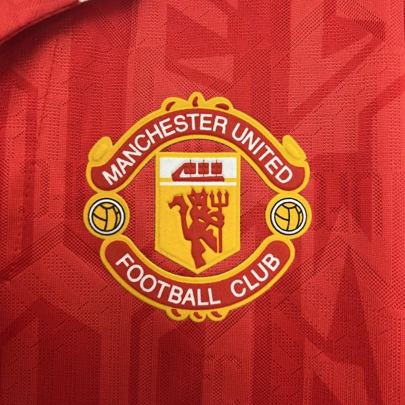 92/94 Retro Long Sleeve Manchester United Home Jersey