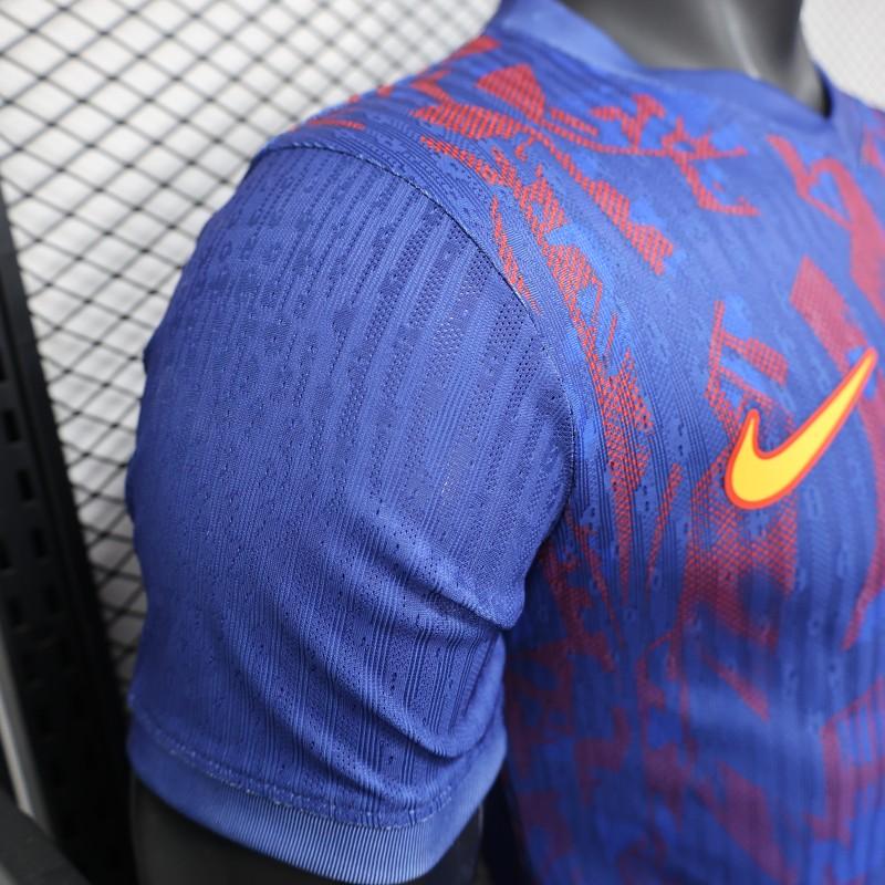 Player Version 25/26 Barcelona Blue with Red Pattern Jersey