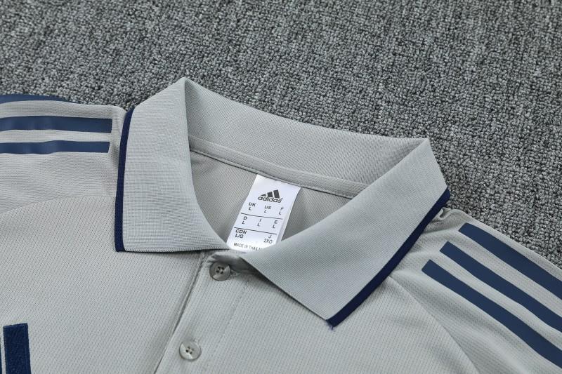 26/27   Arsenal Grey Polo Training Shirt + Long Pants Tracksuit