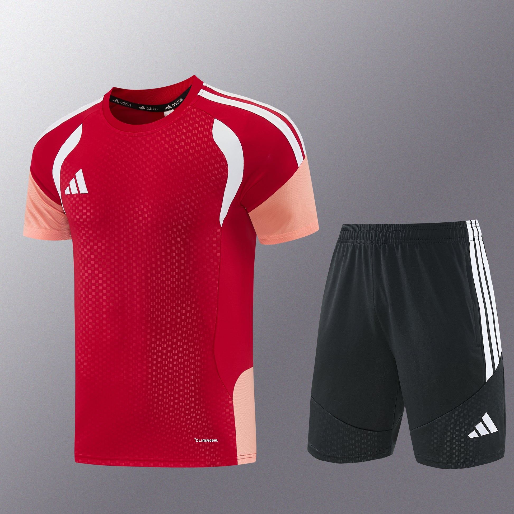 AD12 red short-sleeved suit S-2XL