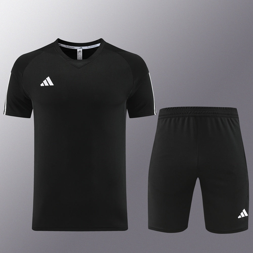 AD03 black shorts suit S-2XL