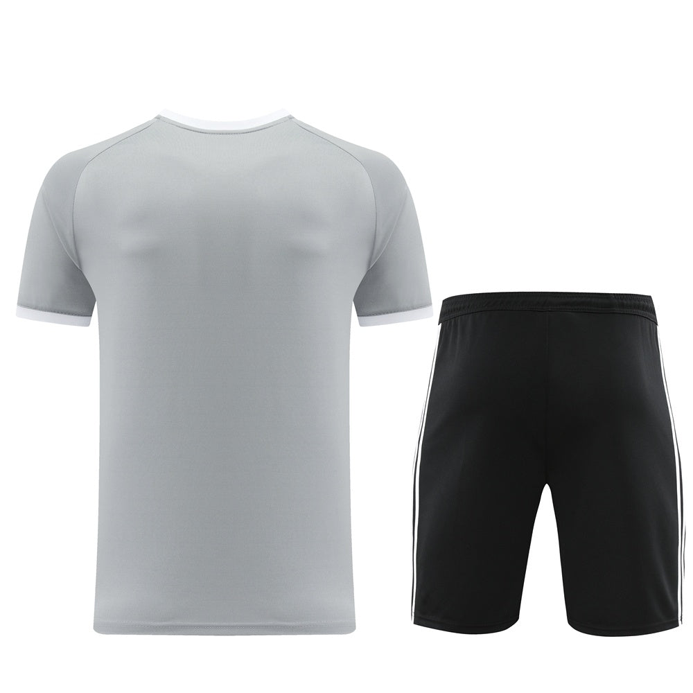 AD07 gray shorts suit S-2XL