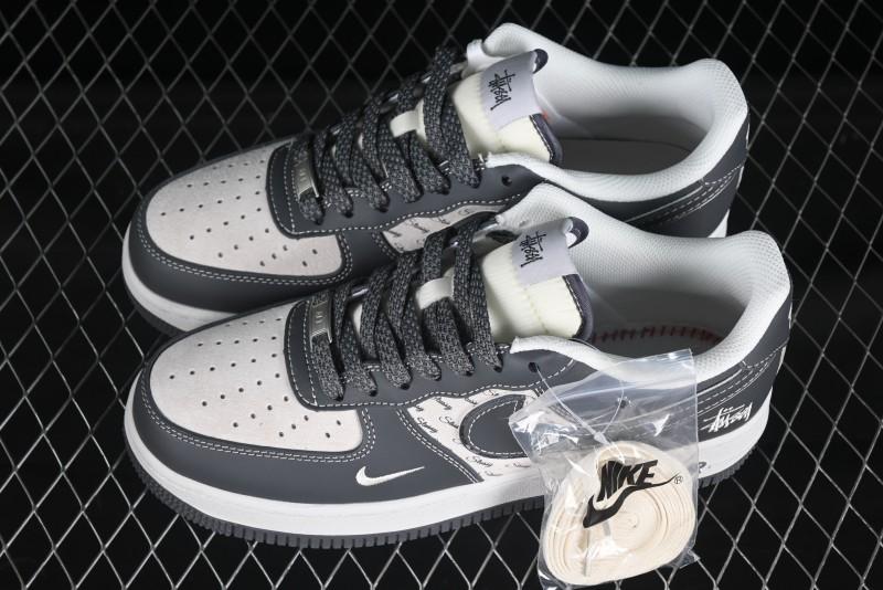 Nike Air Force 1'07 Low Stussy Collaboration Star Dust Grey Low-Top Casual Sneakers - XZ6188-229