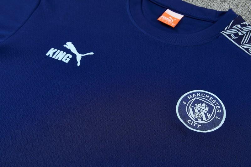 26/27 Manchester City Navy Blue  Short Sleeve Tracksuit + Long Pants