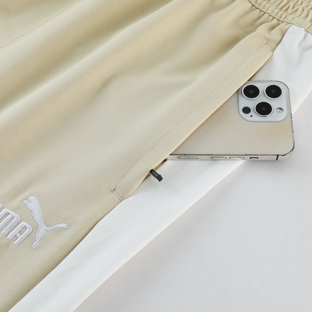 PD01 apricot pants suit S-2XL