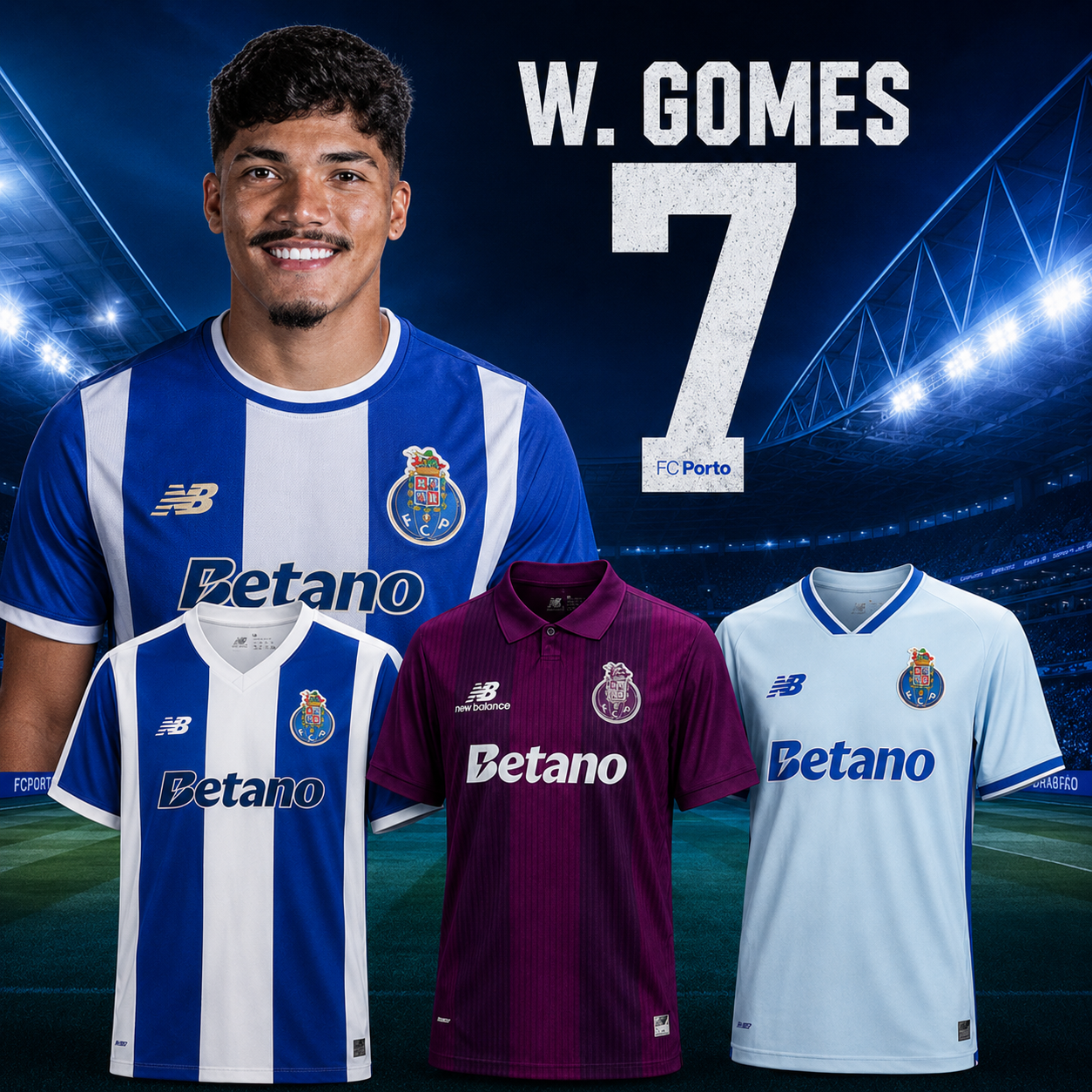 Camisola Personalizada W. GOMES 7 - LER DESCRIÇÃO