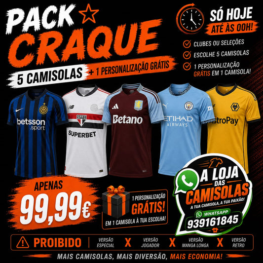 Pack Craque = 99,99€ (Ler descrição)
