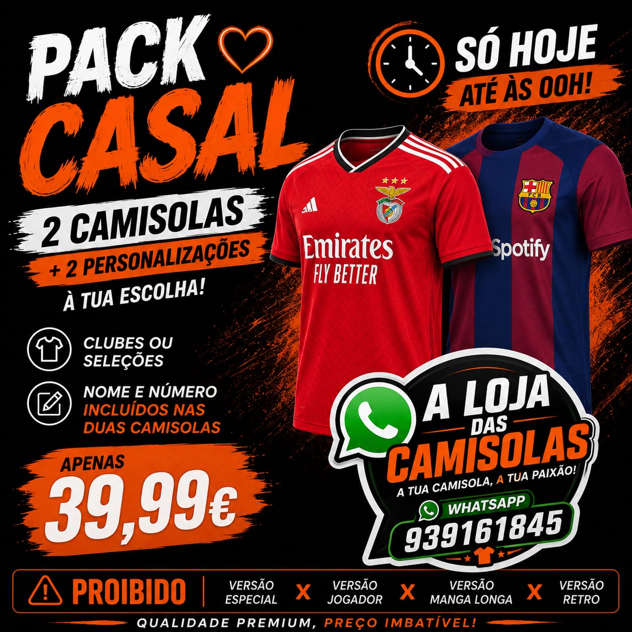 Pack Casal = 39,99€ (Ler descrição)